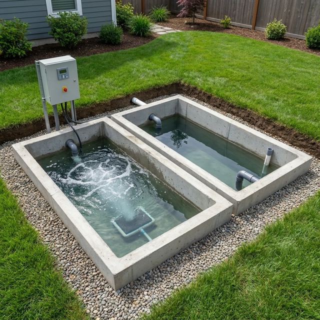 aerobic treatment unit components Alaska - aeration chamber and settling tank