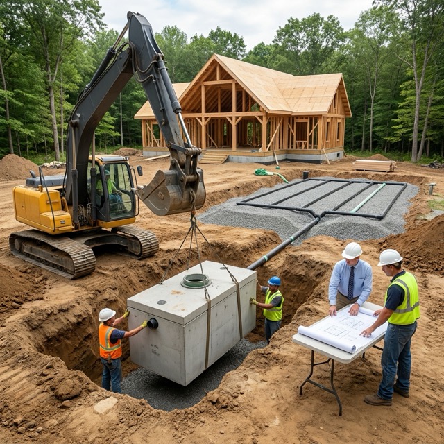 septic system for new construction Delaware - planning and installation timeline