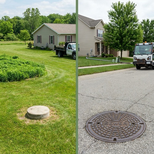 septic vs sewer comparison Delaware - costs maintenance and performance